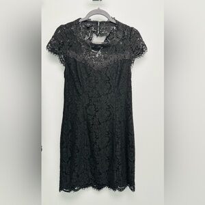 Black lace cocktail dress S